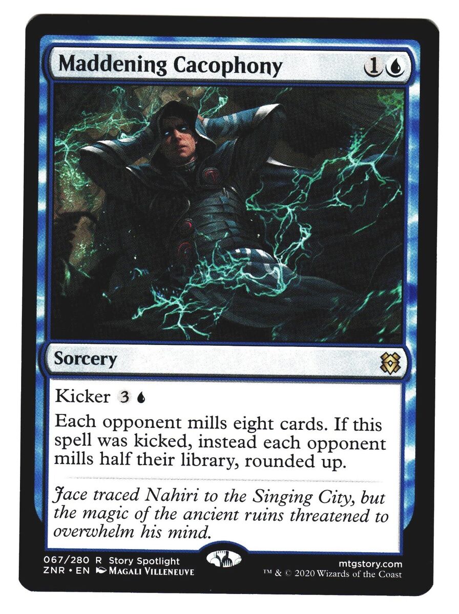 Maddening Cacophony 1x FOIL ZNR MTG Zendikar Rising Rare MINT blue Maddening Cacophony 1x FOIL ZNR MTG Zendikar Rising Rare MINT blue