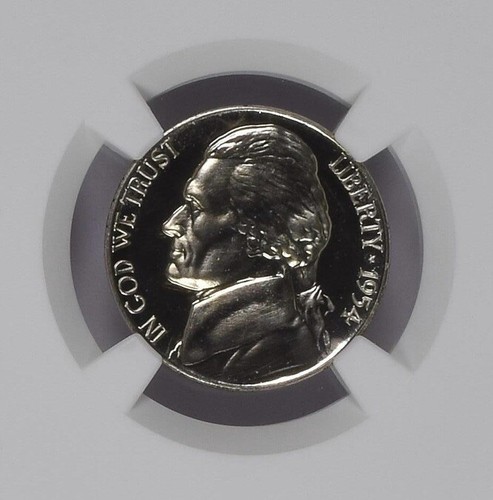 1954 Jefferson Nickel 5 Cents NGC PF 68 CAMEO, PR68CAM - Picture 2 of 5