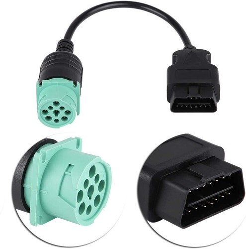 9Pin to 16 Pin Truck Diagnostic Scanner Cable Adapter J1962-J1939 for Cummins AU - Picture 2 of 16