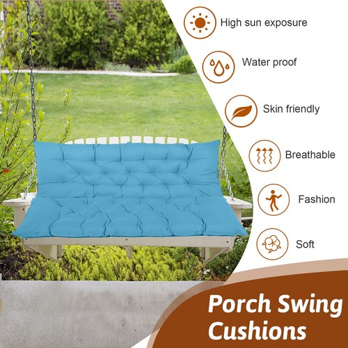 Porch Swing Cushions Waterproof Outdoor Swing Cushion 3 Seat Patio Bench Cushion - Picture 26 of 30