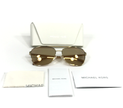 Michael Kors Sunglasses MK1096 Stratton 1014R1 Gold Square  display picture 1