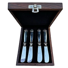 Silver Plated Butter Cheese Knife Spreader (set of 4) 5 3/4” India