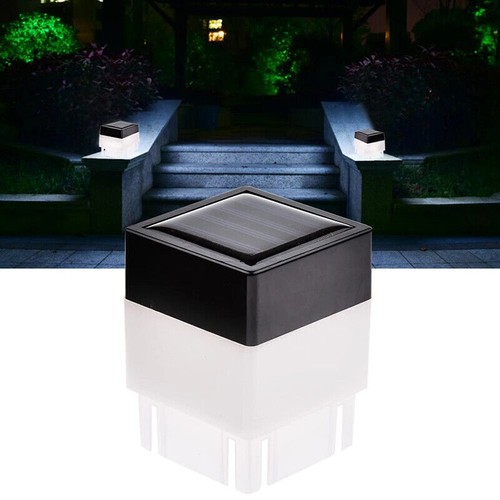 Solar Power Fence Post Cap Pool Garden Yard LED Square Light White 50mm x 50mm - Picture 18 of 18