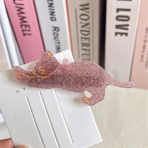 Clip per capelli gatto cartoni animati - Impugnature intrecciate acetato sfumate accessori per capelli donna 1 pz - Foto 15 di 25