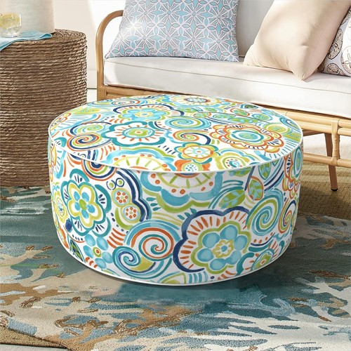 Inflatable Ottoman for Outdoor/Indoor Use,Portable Foot Stool with Handle,Water