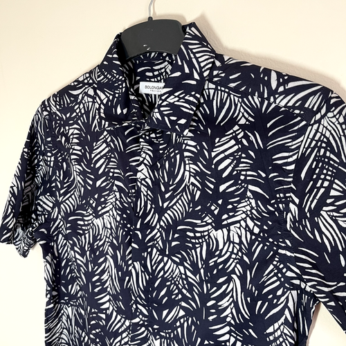 Bolongaro Trevor Mens Short Sleeve Button Up Collared Vacation Shirt Size S - Picture 3 of 11