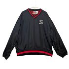Vtg Rawlings Chicago White Sox Windbreaker Jacket Pullover Men’s Sz Xl Mlb Black