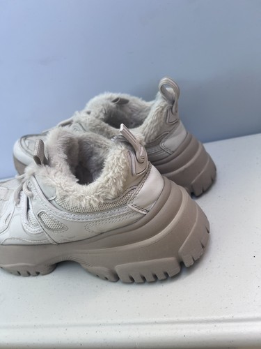 Zara Faux Fur Lined Chunky Sneakers Size 38 - Picture 2 of 8