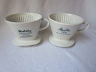 2 verschiedene alte Melitta Porzellan Kaffee-Filter weiß 102 4 Loch 4-8T DRP TOP