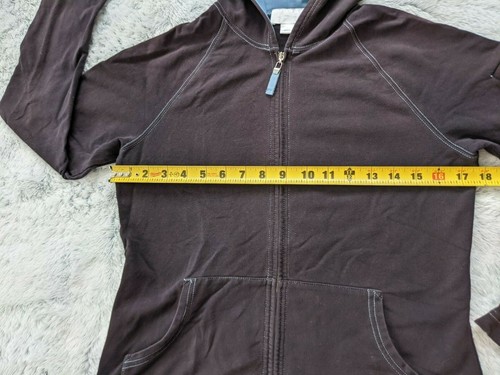 Ann Taylor Loft Size SMALL Black Soft Track Jacket Full Zip Hooded Pockets EUC - Picture 6 of 8