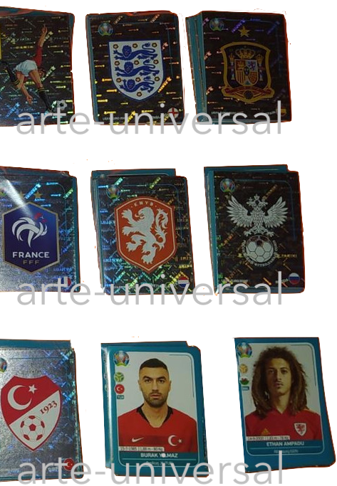 Lot De 238 Stickers Panini Foot EURO 2020 Preview - Sans Doubles - Neufs