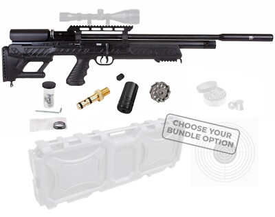 Hatsan BullBoss QuietEnergy PCP Air Rifle with Paper Targets and Pellets Bundle