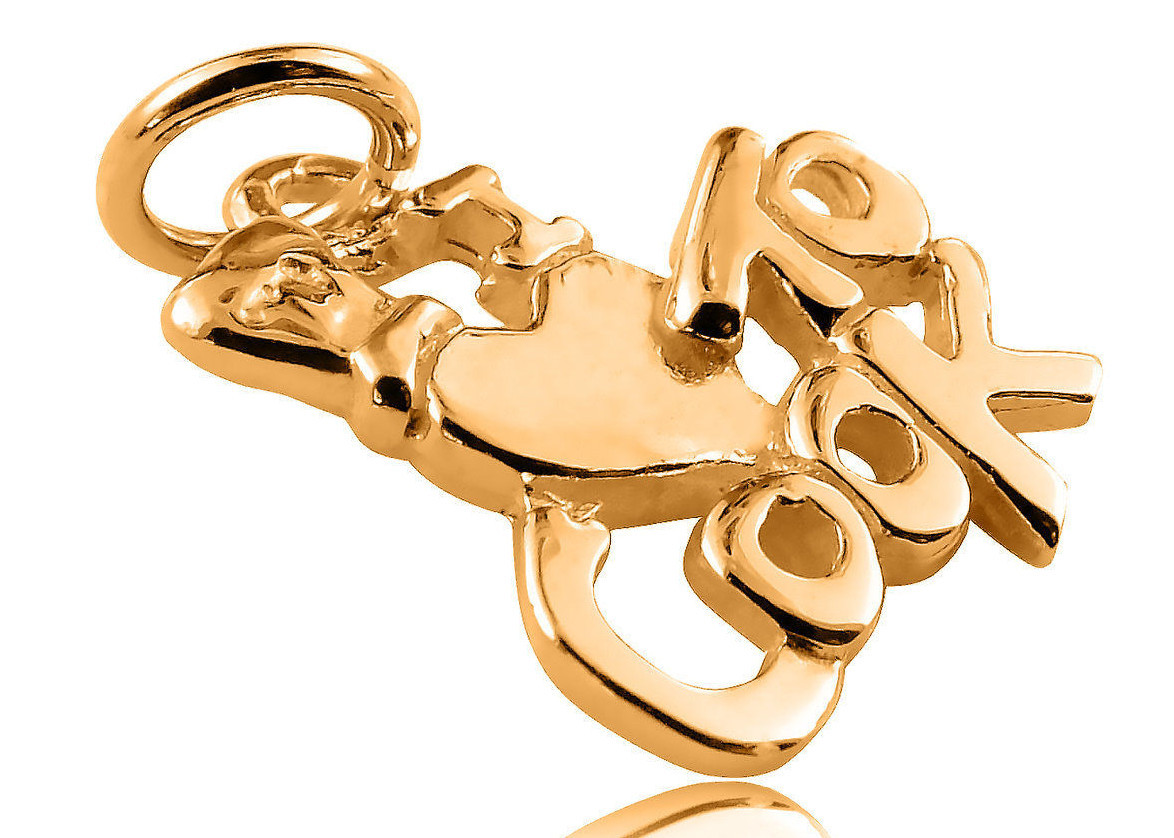 9ct Genuine Solid Yellow gold I LOVE TO COOK Charm Pendant 9ct Genuine Solid Yellow gold I LOVE TO COOK Charm Pendant