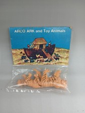 VINTAGE ARCO NOAHS ARK PLAY SET Sealed Tigers PLASTIC ANIMALS 1970's TOY