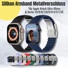 Silikonowa bransoletka metalowa do Apple Watch ULTRA 49mm SE 10 9 8 7 6 5 ✅ 38mm-49mm