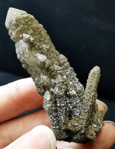 19g Rare Natural Smoky Green Backbone Quartz Crystal Cluster Specimen Mongolia - Picture 18 of 20