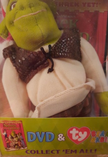 Shrek The Third Dvd With Shrek Ty Baby - Picture 2 of 6