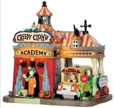Lemax Signature Creepy Clown Academy Spooky Town Halloween Village Lighted Sound