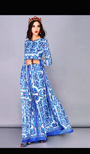 Impresión De De De Porcelana Maxi vestido de gama alta griego Mangas Largas Azul Y blancoa Larga de vacaciones 646930 Impresión De De De Porcelana Maxi vestido de gama alta griego Mangas Largas Azul Y blancoa Larga de vacaciones 646930