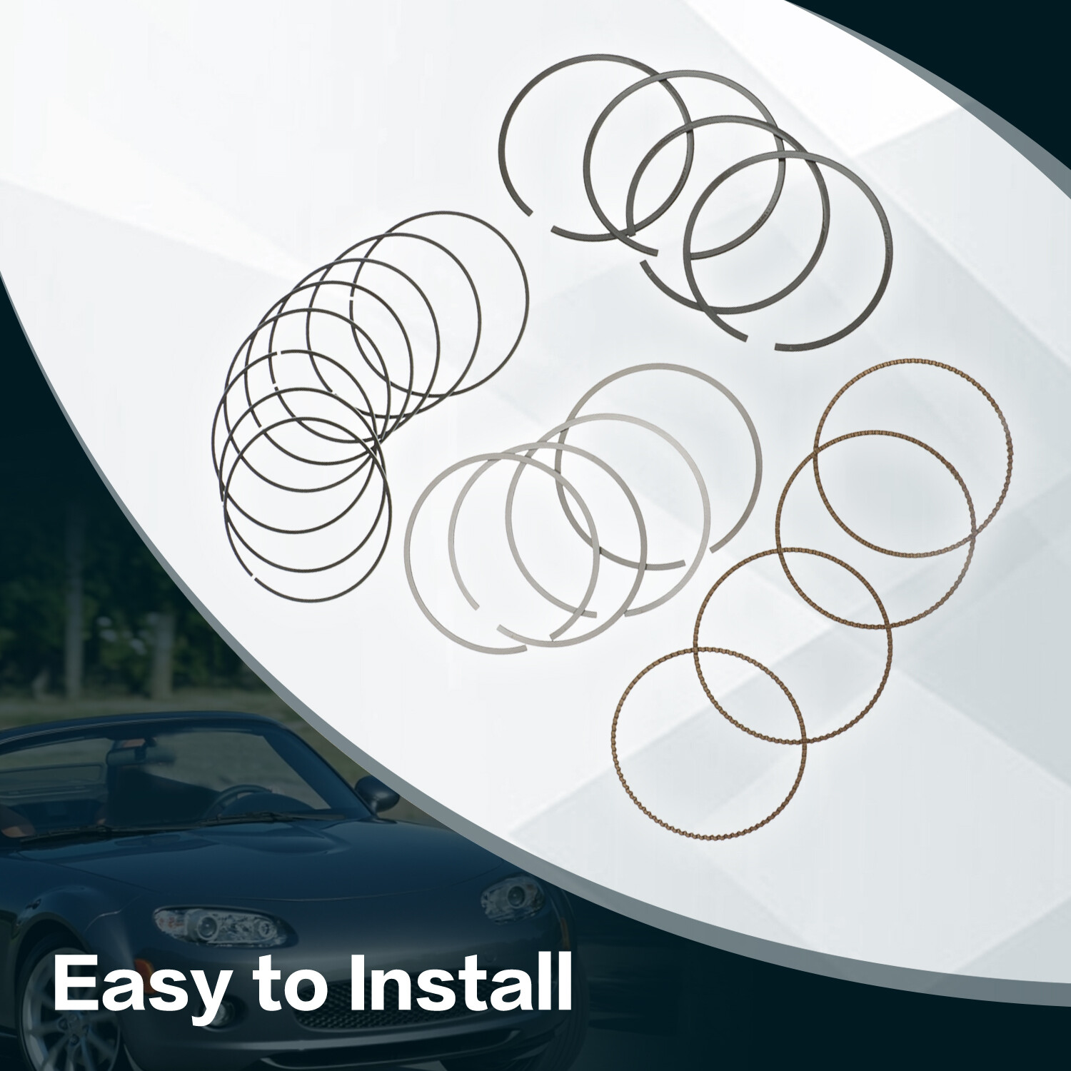 1 Set Engine Piston Rings Set Fit for 20062015 Mazda MX5 Miata 2.0L