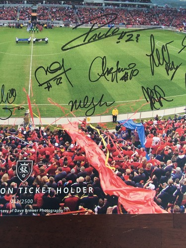 Autographed 2011 Real Salt Lake Football Soccer Vinyl Team 23”x13” Canvas #943 - Picture 7 of 11