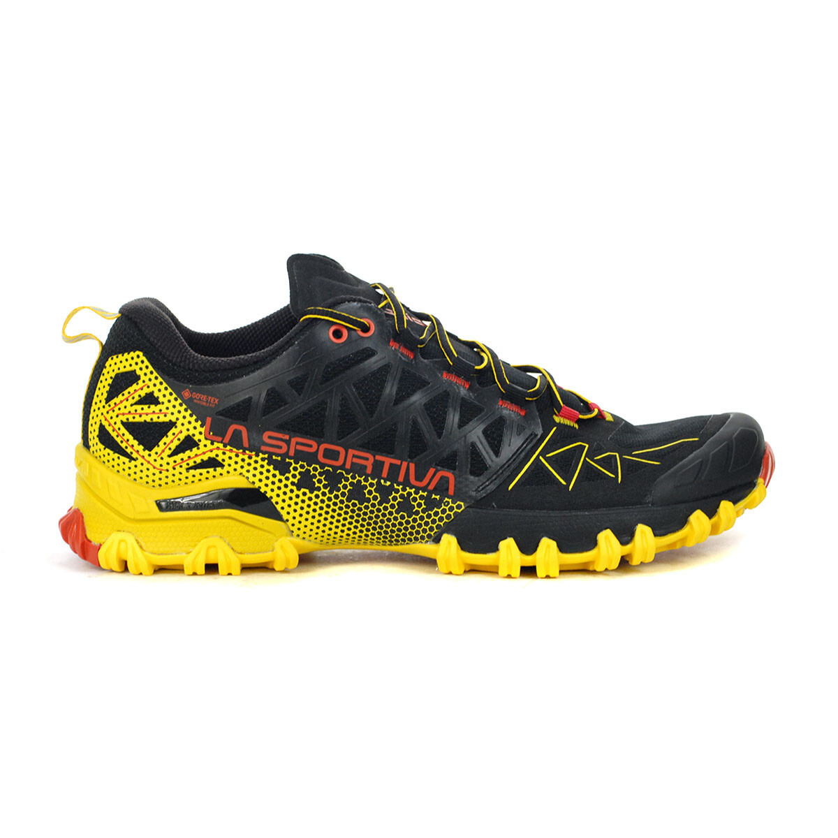 Zapatillas de trail running para mujer La Sportiva Bushido II GTX negras/amarillas 46Y-999100