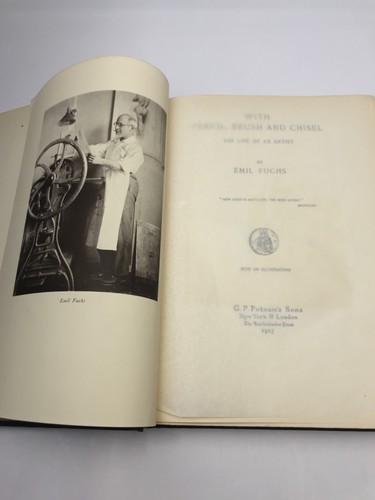 1925 Antique With Pencil, Brush and Chisel Life of an Artist Emil FUCHS Book - Imagen 7 de 12
