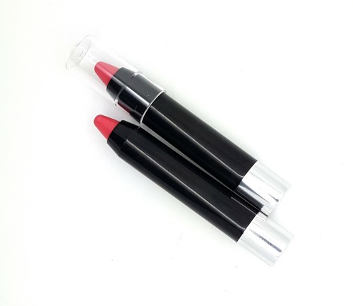 Empty Twist-Up Jumbo Cosmetic Pencils - Black with silver end and clear cap - Picture 1 of 5