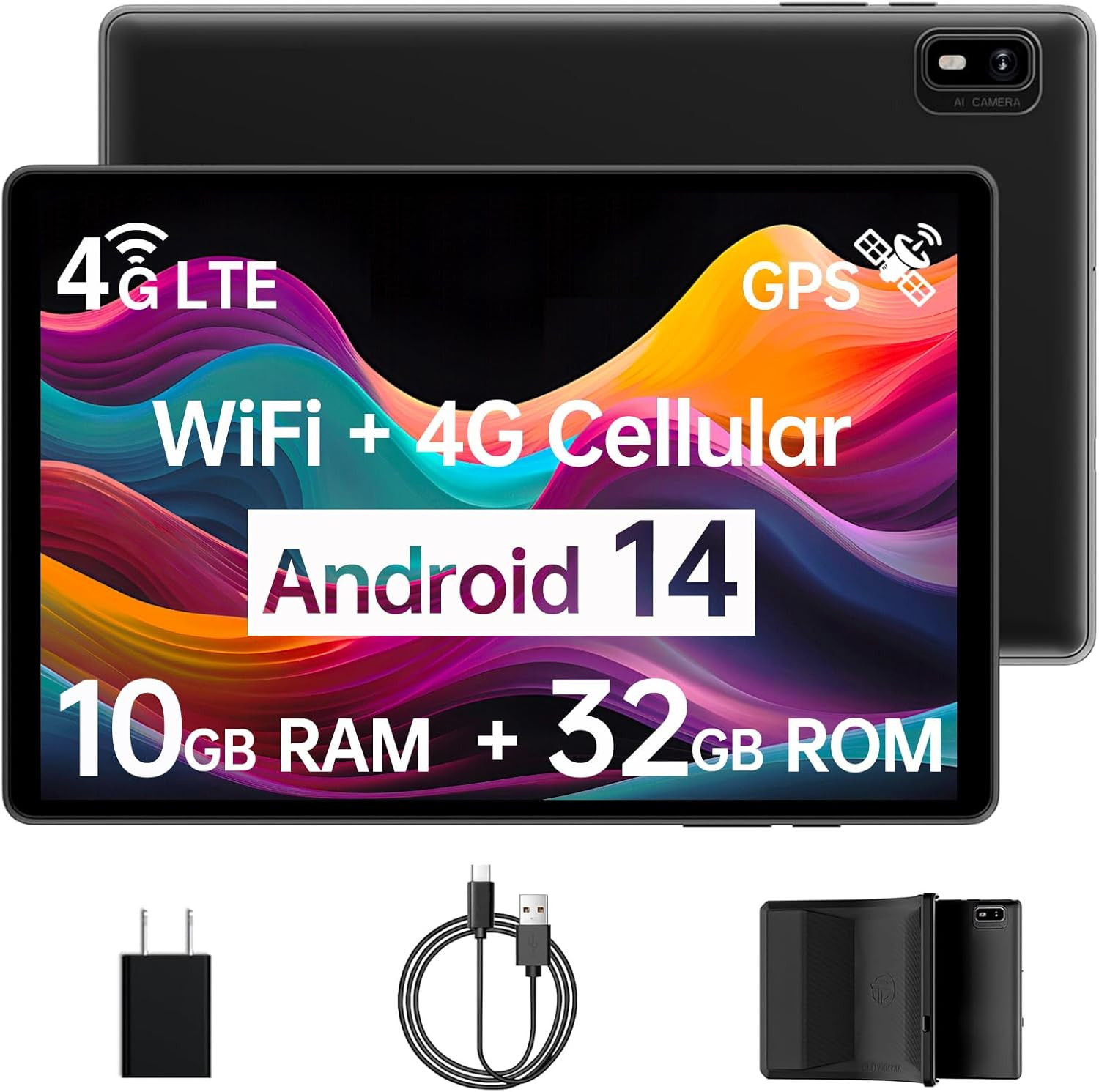 Android 14 Tablet with Sim Card Slot Unlocked Cellular Tablets 10GB+32GB with Pr
