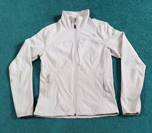 The North Face Jacket Women’s Small Light Gray Full Zip Coat Zip Pockets Jacket - Picture 1 of 10