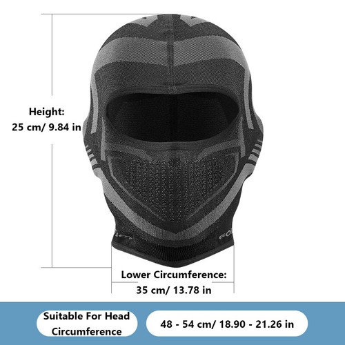 Motorcycle Balaclava Thermal Helmet Liner Face Mask Neck Warmer Tube Headwear - Picture 13 of 18