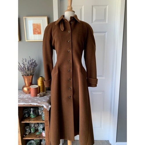 Vintage Lolita Lempicka wool maxi swing coat 1575