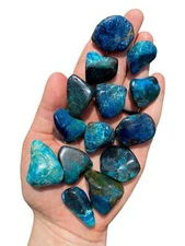 Chrysocolla Shattuckite Tumbled Stone - Polished Natural Chrysocolla from Congo