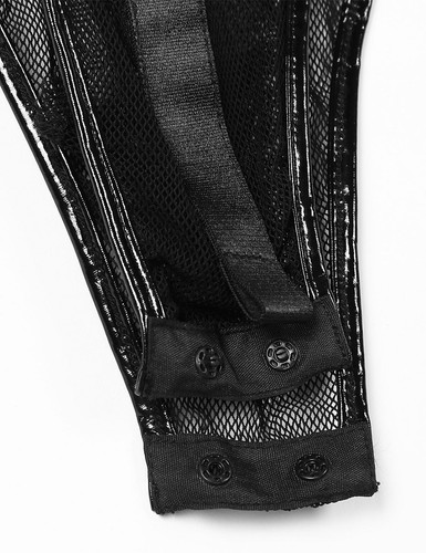 Sexy Damen Offen Brust Body Neckholder Bodysuit Lackleder Dessous Unterwäsche - Bild 61 von 61