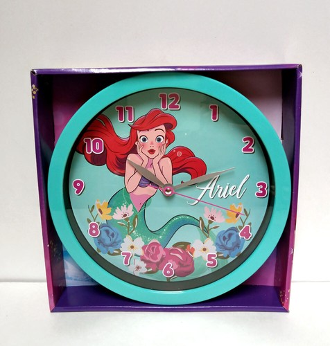 Disney Princess Ariel Little Mermaid Kids Girls Gift Wall Clock + Night Light - Picture 6 of 8