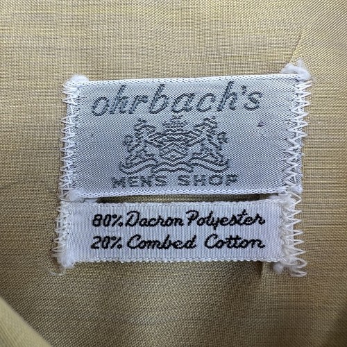 Vintage Ohrbach's Men’s Shop Shirt Men’s M Medium Gold Long Sleeve Button Up - Picture 3 of 11