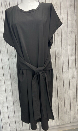 Universal Standard Dress size L = 22-24 Plus Black Wrap Tie T -Shirt - Picture 3 of 13