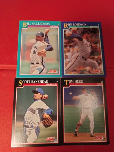 1991 Score Baseball 4 Karten Lot - Bild 1 von 2