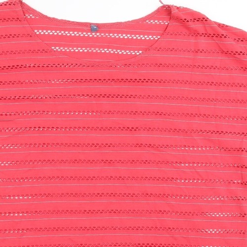 Evie Womens Pink Polyester Blend T-Shirt Size 14 - cut out pa - Picture 7 of 12