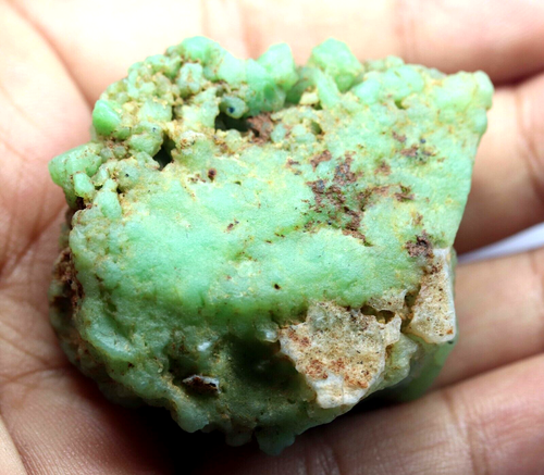 Piedra preciosa natural crisoprasa verde manzana certificada sin tratar en bruto 204,40 quilates - Imagen 4 de 7