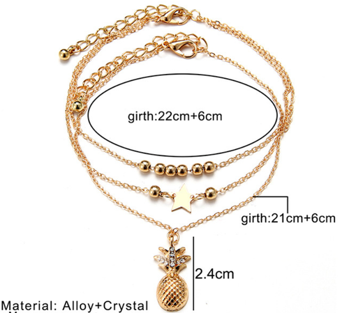 Varios Estilos Pulsera Tobillo Tobillo Cadena Pie Cuentas Corazón Mariposa Colorido - Imagen 229 de 239