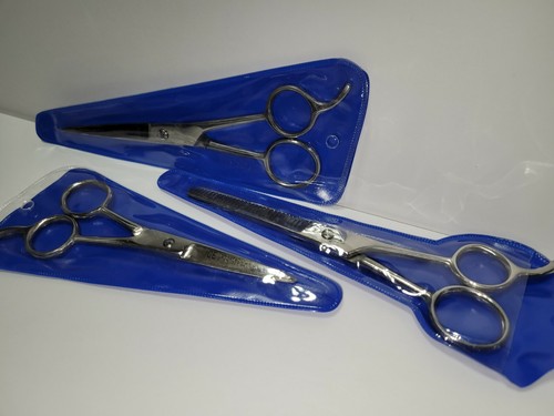 Hairdresser Scissors Professional Haircuts Tempered Stainless BRAND NEW SET of 3 - Picture 6 of 7