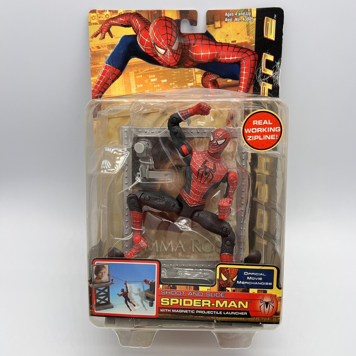 Marvel Toybiz Spider-Man 2 Shoot And Slide Action Figure SpiderMan
