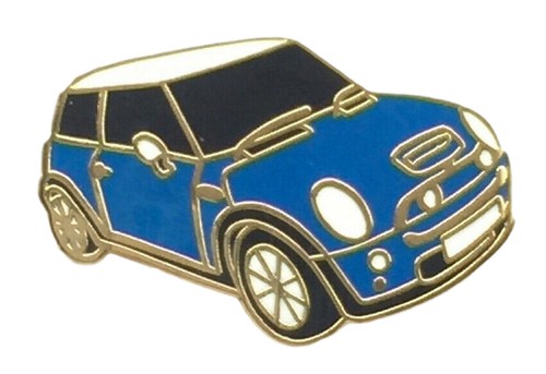 Mini New Shape Motorcar Blue Quality Enamel Lapel Pin Badge - Picture 2 of 3