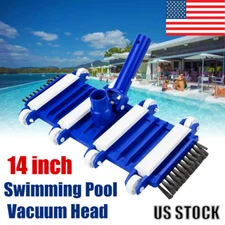 14" Heavy Duty Flexible Pool Vacuum Head with Wheels, Swimming Pool Vacuum Head