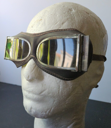 FOLDING PANEL PROTECTIVE GOGGLES. SOVIET. LEATHER. - Picture 6 of 18