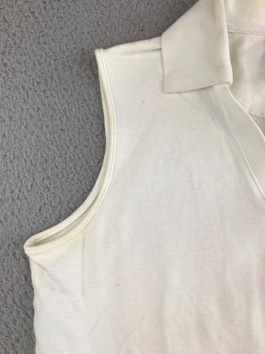 Tampa Bay Buccaneers Shirt Women's Medium White Sleeveless Polo Collared NFL - Picture 9 of 21