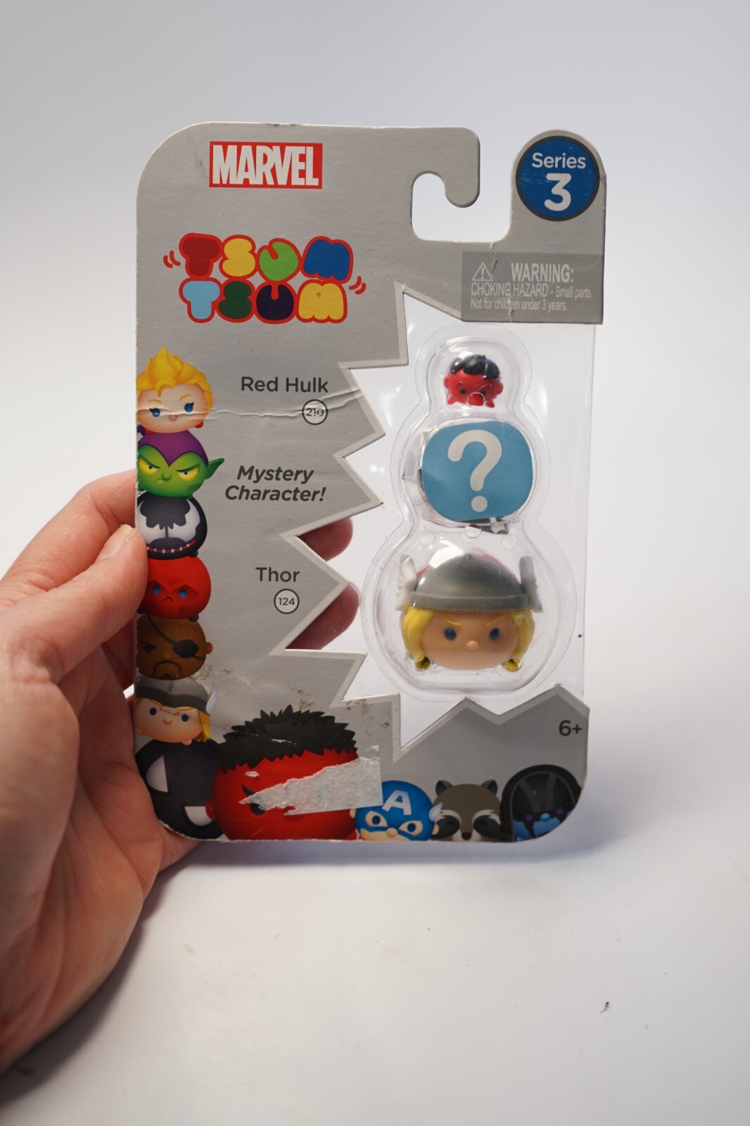 Marvel Tsum Tsum Series 3 Red Hulk Myster Thor 1-Inch Minifigure 3-Pack ...