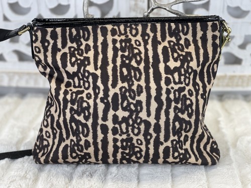 COACH Animal Print Canvas Adjustable Strap Crossbody File Bag Messenger F31686 - Picture 2 of 9