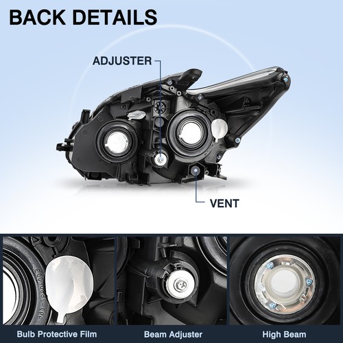 For 2012-2015 Toyota Prius Headlights Headlamps Halogen Type RH Right Side - Picture 13 of 18